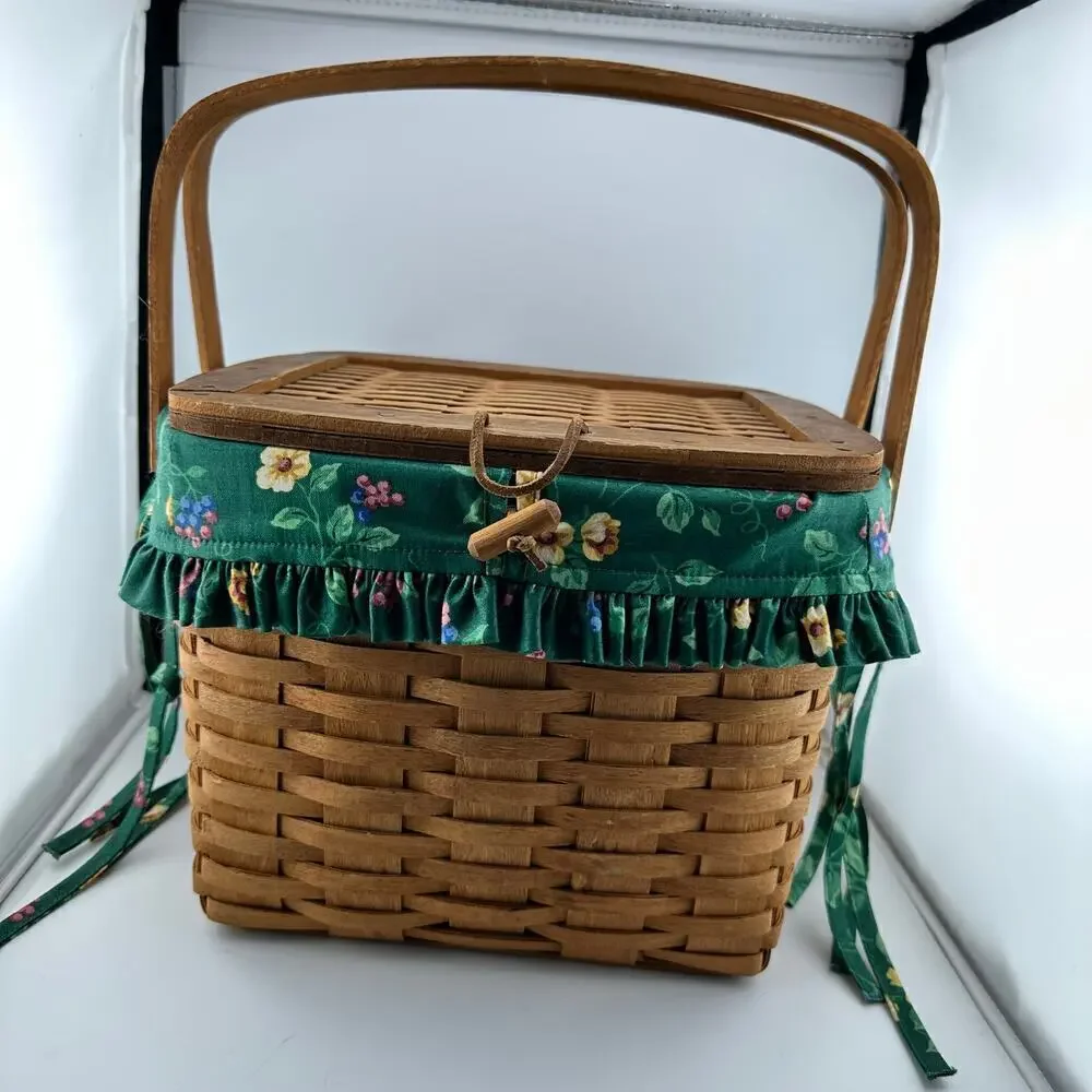 Longaberger 1990 Hostess Brown Remembrance Basket Liner Set Medium